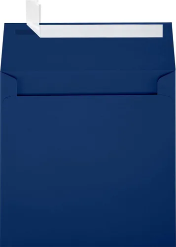 Miniatura 52 de LUXPaper Sobres de invitación cuadrados Despegar y prensar 7 x 7 pulgadas Azul marino Texto de 80 libras 50