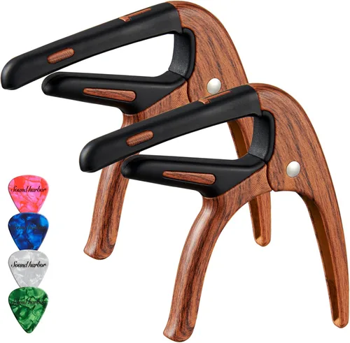 Miniatura 8 de Cejilla de guitarra para guitarra eléctrica acústica (negro Cpao)