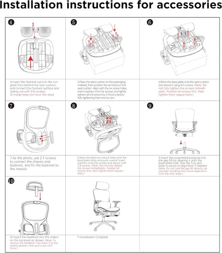 Miniatura 9 de Hbada P2 Silla de oficina ergonómica con soporte lumbar 3D, sillas de malla con brazos de rotación 3D de 360°, reposacabezas 3D y asiento cómodo