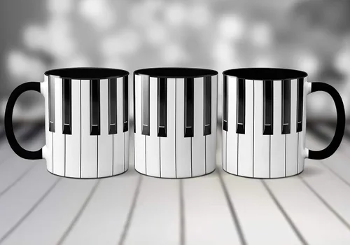 Miniatura 5 de Piano Keys - Taza para músico, regalo para profesores, diseño de teclado