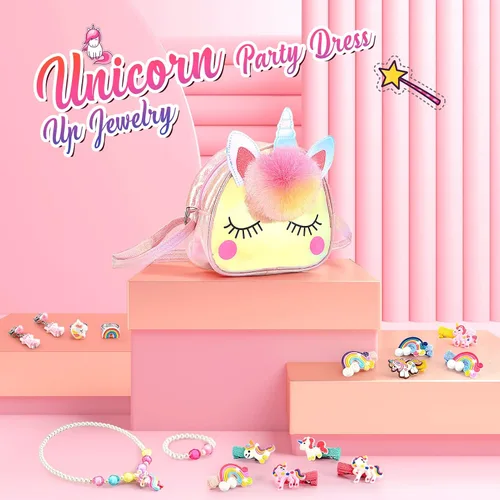 Miniatura 5 de SYOKZEY Regalos de unicornio para niñas, juguetes de unicornio regalos para niñas de 3, 4, 5, 6, 7, 8 años, juegos de joyas para niñas, regalos