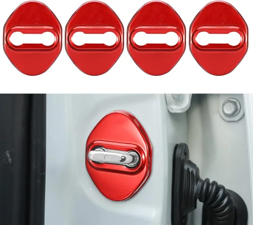 Miniatura 8 de TOMALL 4 piezas Fundas Protectoras para Pestillos de Puerta de Coche Compatibles con Toyota 86 Camry Tacoma RAV4 Corolla Highlander Tundra Prius CHR