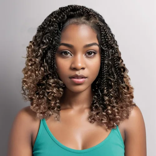 Wodun Goddess Box Braids Cabello de Ganchillo Trenzas de Caja Pre-enlazadas Cabello-de-Ganchillo con Extremos Rizados Para Mujeres Negras Trenzado