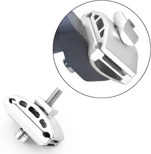 Miniatura 5 de Cabeza de tija de sillín de bicicleta Cabeza de tubo DGHAOP Plata Aleación de aluminio Bicicleta Abrazaderas Cabeza Sillín Tubo Tornillo Asiento