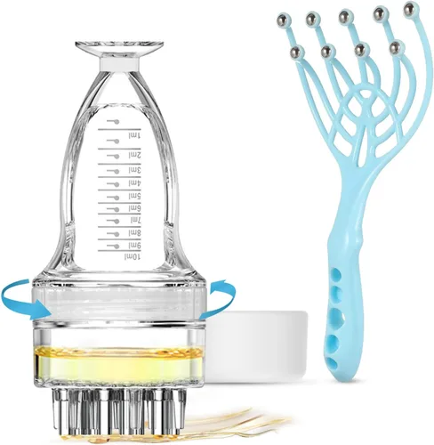 Miniatura 9 de Aplicador de minoxidil y masajeador del cuero cabelludo para el crecimiento del cabello, entrega de raíces de precisión para absorción profunda