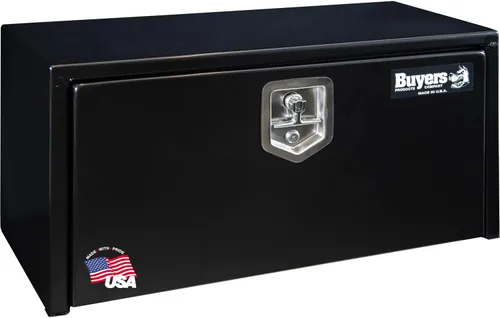 Miniatura 13 de Buyers Products 1703349 - Caja de acero negro para debajo de la carrocería con pestillo de mango en T, 14 x 12 x 18 pulgadas, caja de herramientas