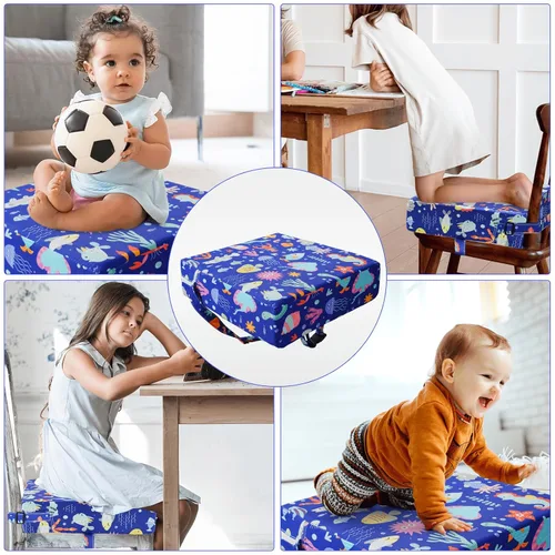 Miniatura 3 de Asiento elevador para niños pequeños para silla de cocina y mesa de comedor, lavable, grueso, soporte fuerte, silla elevadora portátil para que