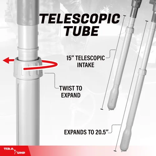 Miniatura 6 de Bomba TERA PUMP TREP01-T de transferencia de líquido, de combustible, multiusos, de baterías, con control de flujo de parada rápida.