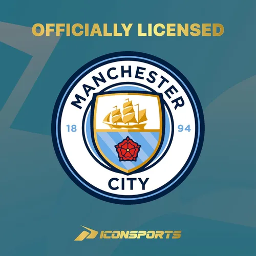 Miniatura 6 de Icon Sports Balón de fútbol oficial del Manchester City FC, MC154BLT, color blanco, talla 3
