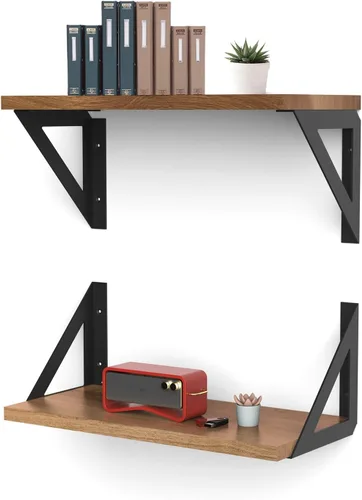 Miniatura 7 de SOGAL Soporte de estante de 3 x 4 pulgadas, soportes de estante negros, soportes de estante pequeños, soportes angulares de soporte de estante