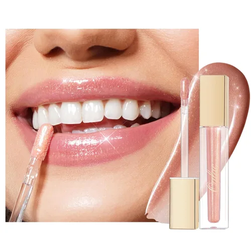 Miniatura 8 de Oulac Brillo labial líquido brillante con purpurina de alto brillo para mujeres, brillo de labios líquido brillante, no pegajoso, brillo de labios