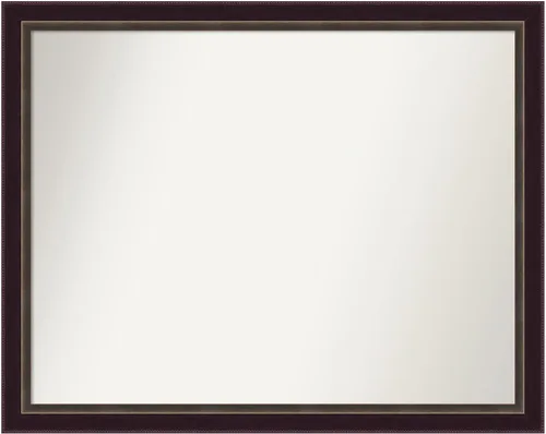 Miniatura 236 de Amanti Art Espejo de baño de bronce para sobre el fregadero, 24 x 24 pulgadas, espejo cuadrado de bronce Lara para tocador, marco de madera