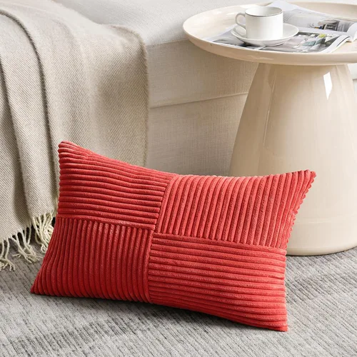 Miniatura 56 de Fancy Homi Juego de 1 funda de cojín cuadrada de color rosa rubor de 14 x 14 pulgadas para sala de estar, dormitorio, sofá cama, sofá, cama, funda