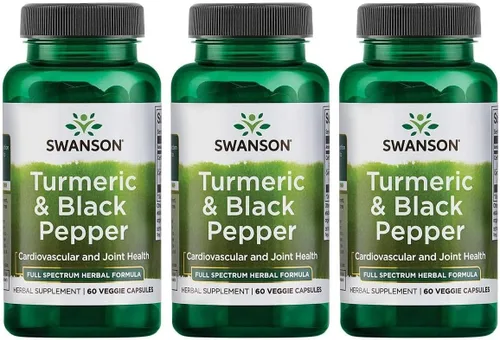 Miniatura 8 de Swanson Suplemento antioxidante prémium de cúrcuma y pimienta negra para adultos activos que buscan apoyo para las articulaciones, la digestión