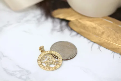 Miniatura 3 de Colgante del zodiaco de oro amarillo de 14 quilates
