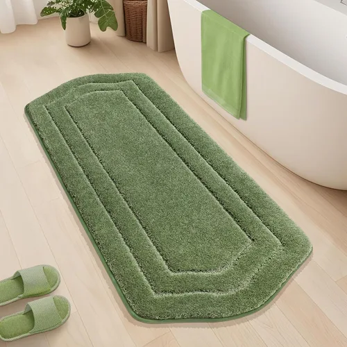 Miniatura 39 de COSY HOMEER Alfombras de Baño Extra Gruesas para Baño - Juegos de Alfombras Antideslizantes de Lino de Baño Suave Felpa 100% Poliéster Fuerte Sala