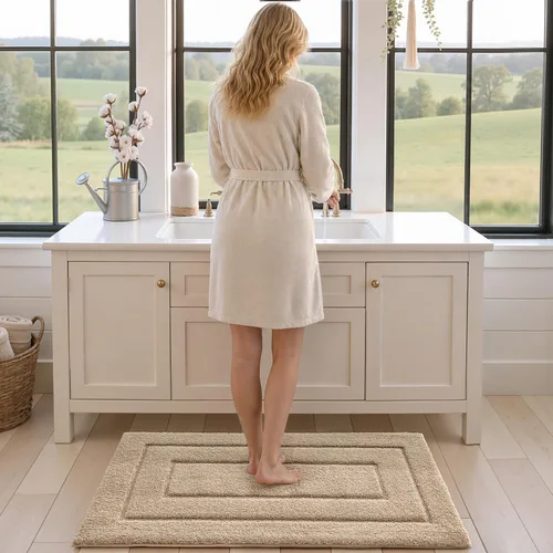 Miniatura 8 de DEXI - Alfombra de baño antideslizante, absorbente, de alta calidad, lavable a máquina, cómoda alfombra para cuarto de baño