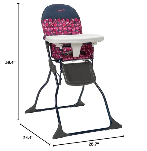 Miniatura 12 de Cosco Trona infantil para bebé, silla alta plegable simple, diseño conveniente, ligero y compacto, Mapleton