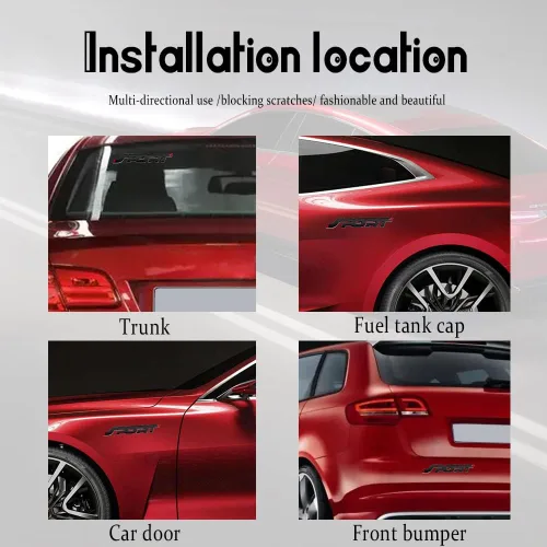 Miniatura 6 de Adhesivo Deportivo de Metal para Automóvil, Emblemas Deportivos de Automóvil, Emblema 3D Premium para Guardabarros Lateral y Maletero Trasero