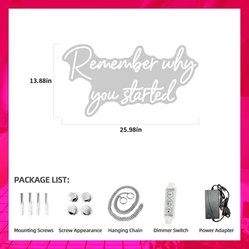 Miniatura 6 de Recuerde por qué comenzó Letrero de neón, luz de neón LED blanca cálida para decoración de pared, letrero iluminado para boda, compromiso, Recuerda
