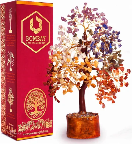 Miniatura 12 de Conjunto de Árboles de Cristal de 12, Regalos Pensados para Mujeres, Decoración de Escritorio de Oficina, Hogar, Decoración de Estante para Energía