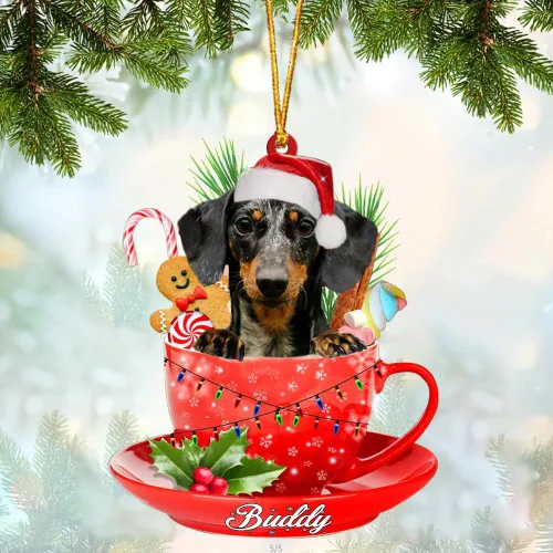 Miniatura 101 de Alaskan Malamute - Adorno acrílico personalizado para perro en taza, adorno de Navidad personalizado para perro 2023, decoración de árbol
