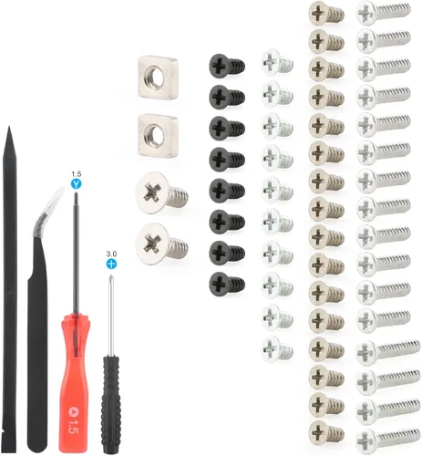 Juego de 52 tornillos completos para Nintendo 3DS XL/LL Tornillo de repuesto Cabeza de consola Accesorios Piezas con herramientas de reparación