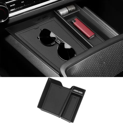 Miniatura 13 de Organizador de Monedas para Consola Central Compatible con Toyota 2016-2020 2021 2022 2023 Tacoma, Accesorios ABS, Portavasos, Caja de Almacenamiento