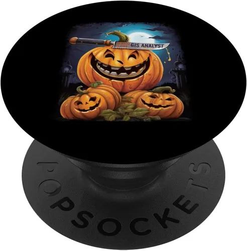 Miniatura 6 de GIS Analyst Funny Halloween Fun Pun Spooky PopSockets MagSafe PopGrip for iPhone