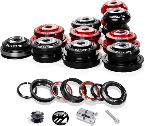 Miniatura 10 de BUCKLOS 1-1/8 Auriculares de Bicicleta MTB Sin Rosca 34 44 44-50.6 44-55 44-56 41.8-52mm, Caja de Dirección con Rodamientos Sellados Dobles