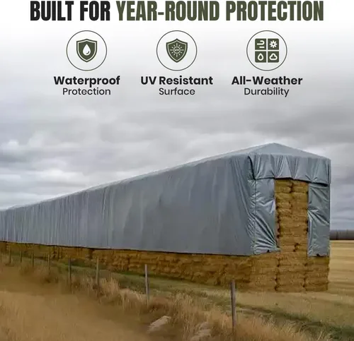 Miniatura 8 de Tarps Now Lona de heno impermeable resistente de 25 x 33 pies Cubierta de lona de polietileno multiusos de 12 mil Ojales de latón #2