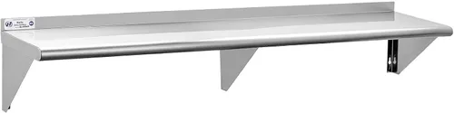 Miniatura 8 de HALLY SINKS & TABLES H Estante de acero inoxidable de 18 x 36 pulgadas, 350 libras, estantería flotante comercial de montaje en pared