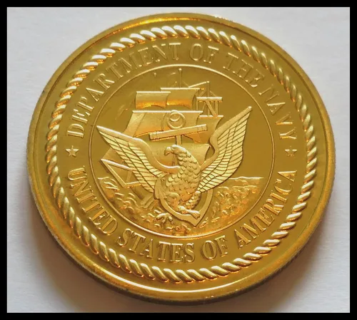 Miniatura 2 de Moneda de arte de desafío coloreado submarino USS Portsmouth de la marina