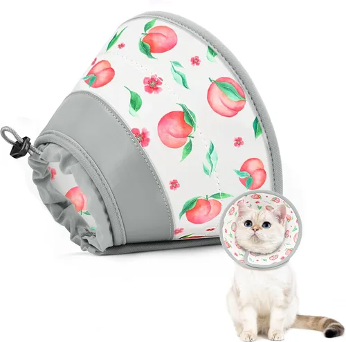 Miniatura 15 de Collar de cono de gato suave para dejar de lamer, ajustable, plegable, ligero, conos para gatitos después de la cirugía, recuperación para gatos