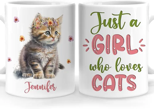 Miniatura 18 de Hyturtle Regalos Personalizados Amante de Ranas - Solo Una Chica Que Ama Las Ranas Taza de Café Personalizada con Nombre en Cerámica de 11oz - Idea