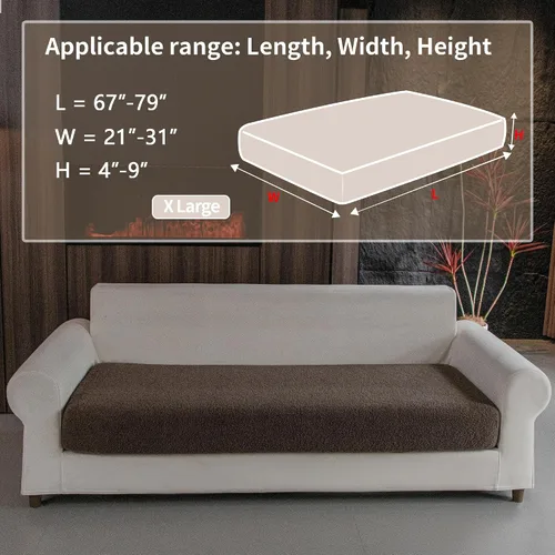 Miniatura 2 de OHSIO Fundas de Cojines de Sofá para Sofá Seccional, Fundas de Sofá Suaves Elásticas Lavables Resistentes al Desgaste Protector Universal de Muebles