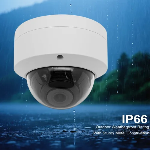 Miniatura 8 de Cámara domo Real HD de 4 MP PoE IP para vandalismo al aire libre/en interiores, cámara de seguridad IP, visión nocturna de 65 pies, IP66