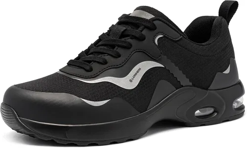Miniatura 2 de LARNMERN Steel Toe Shoes for Men Air Cushion Safety Shoes Lightweight Industrial Construction Zapatos con Punta de Acero para Hombre