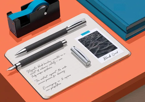 Miniatura 5 de Faber Castell 147055 - Bolígrafo de arena negra con diseño de ambición a base de aceite