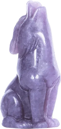 Miniatura 11 de Artistone Estatua de lobo de obsidiana negra de 2 pulgadas, adorno para decoración del hogar, escultura de animales de cristal curativo con caja