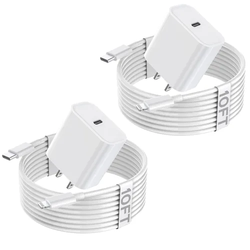 Miniatura 12 de Cargador rápido para iPhone, cargador de iPhone de carga rápida, paquete de 2 bloques de cargador de pared USB C, cargadores rápidos para iPhone