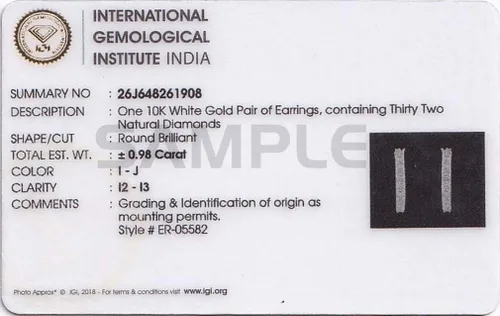 Miniatura 4 de Pendientes de aro con diamantes de 1 quilate en oro de 10 quilates o platino 950