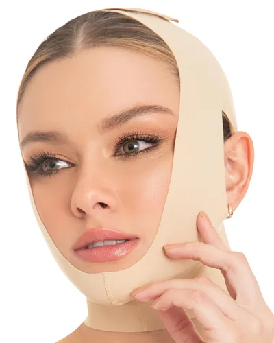 Miniatura 5 de M&D Correa de Adelgazamiento Facial con Compresión Lipósica para la Barba Postquirúrgica Beige S