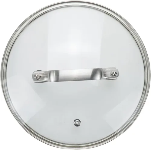 Miniatura 16 de Tapa de olla de vidrio transparente de 8 pulgadas para funda de repuesto para sartén Con mango de puente de arco de acero inoxidable plateado