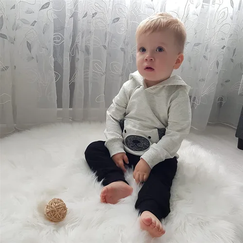 Miniatura 3 de Conjunto de sudadera con capucha y pantalones, de manga larga, con varios diseños, para bebé o niño