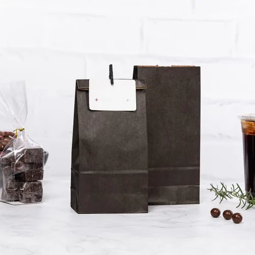 Miniatura 5 de Restaurantware Bag Tek - Bolsas de papel de 2 libras, 100 bolsas de almuerzo desechables, pequeñas para almuerzos, sándwiches y aperitivos, bolsas