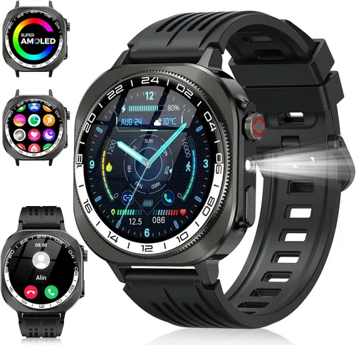 2026 Smart Watch (Answer/Make Call), 1.43" 3D-AMOLED Smartwatch for Men Women, 130+ Sports Fitness Watch, Heart Rate/Sleep Monitor, 60 Days