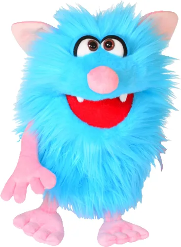 Living Puppet - Spike, el monstruo amistoso color azul de 14 pulgadas, marioneta de mano afelpada para niños y niñas