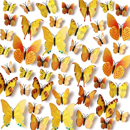 Miniatura 7 de Amaonm® - 120 pegatinas de mariposa 3D, color morado