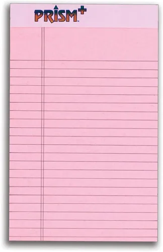 Miniatura 7 de Tops Prism Plus - Bloc legal de 5 x 8 pulgadas, perforado, rosa, regla estrecha, 50 hojas por bloc de escritura, 100% reciclado, paquete de 12 Rosado